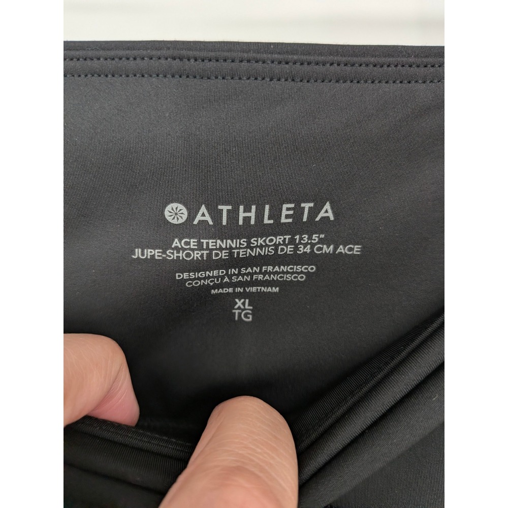 Athleta Ace Tennis Skort Women XL Black Activewear Athletic Skirt Athleisure - Picture 4 of 9